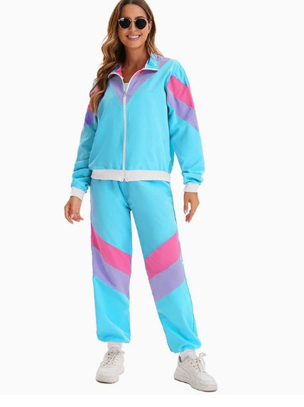 Jaren β90 Trainingspak β Lichtblauw/Paars/Roze - Unisex