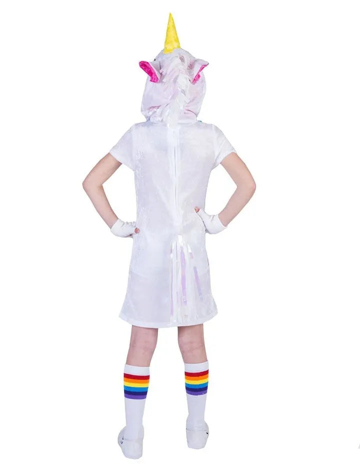 Unicorn Twinkle Light Costume – Magical Girl Costume with Dress, Hat and Tail