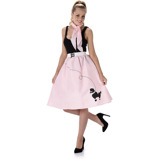 50’s Rok & Sjaaltje Dames Lichtroze – Jaren 50 Carnaval Set