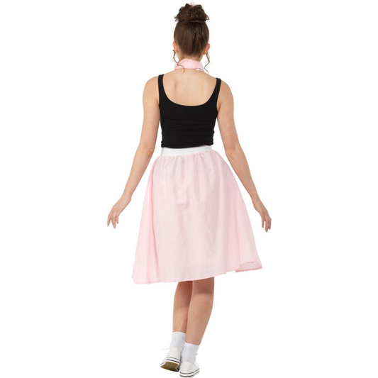 50’s Rok & Sjaaltje Dames Lichtroze – Jaren 50 Carnaval Set