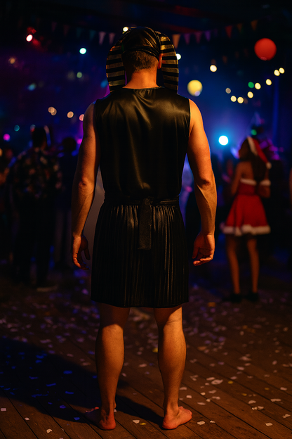 Egyptische Farao Kostuum – Goud/Zwart – Heren