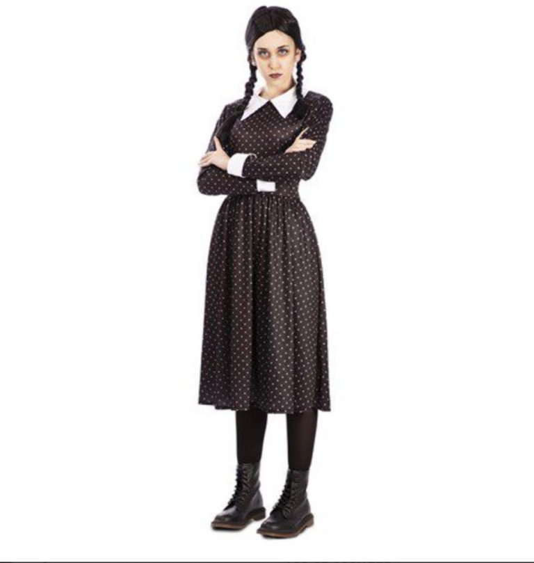 Gothic Meisje Jurk Zwart – Dames Halloween & Carnaval Kostuum