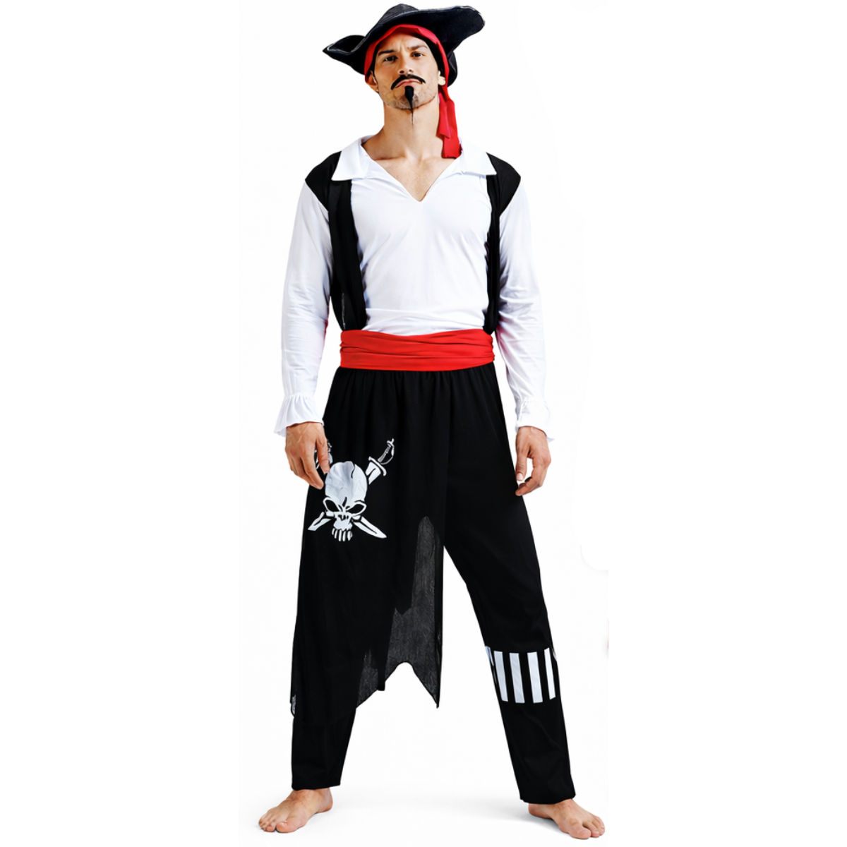 Piratenkostuum voor heren – 4-delige carnavalsoutfit
