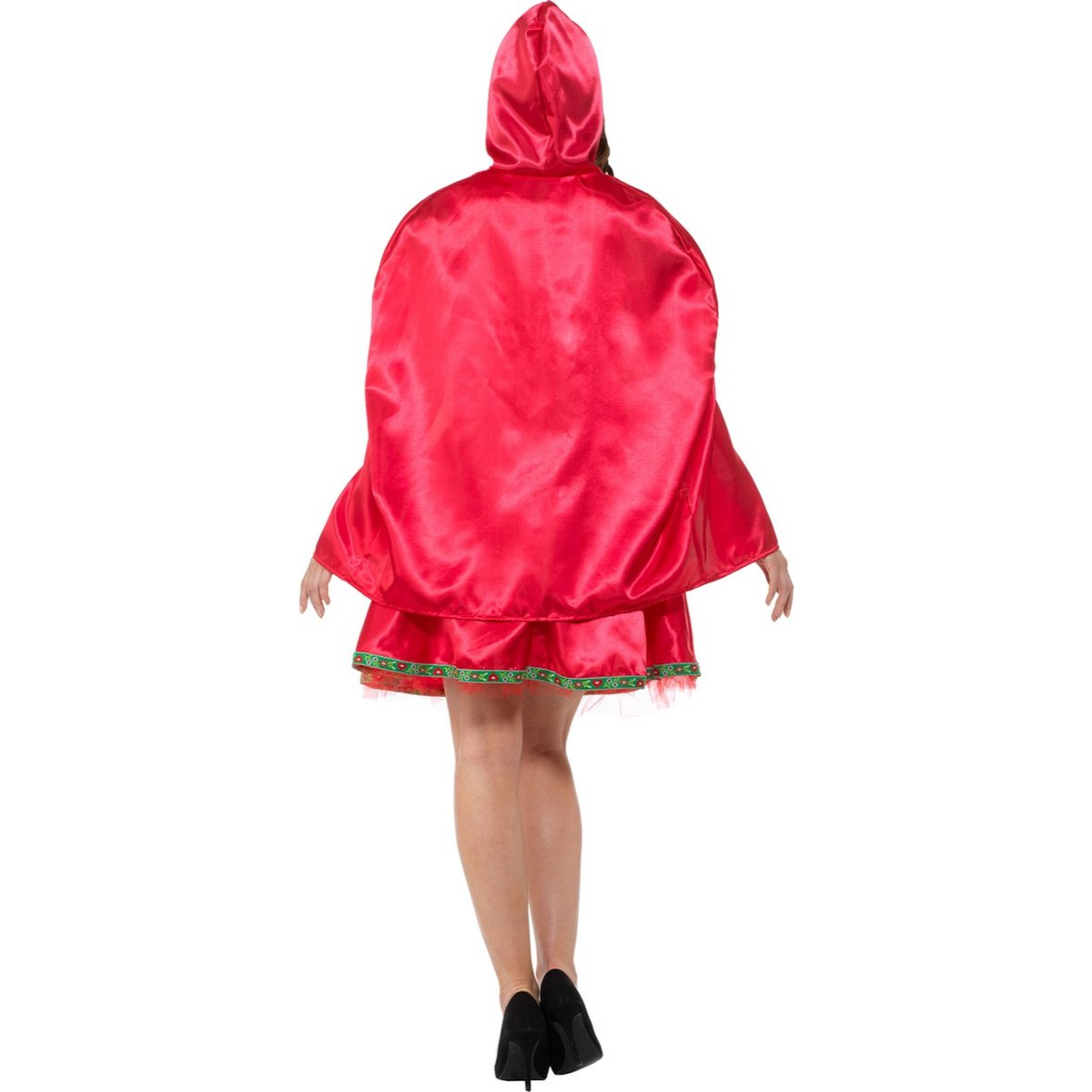 Roodkapje Kostuum Dames – 2-delig Jurk & Cape met Capuchon