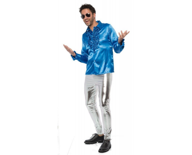 Disco Broek Zilver – Glanzende Jaren 70/80 Party Pants