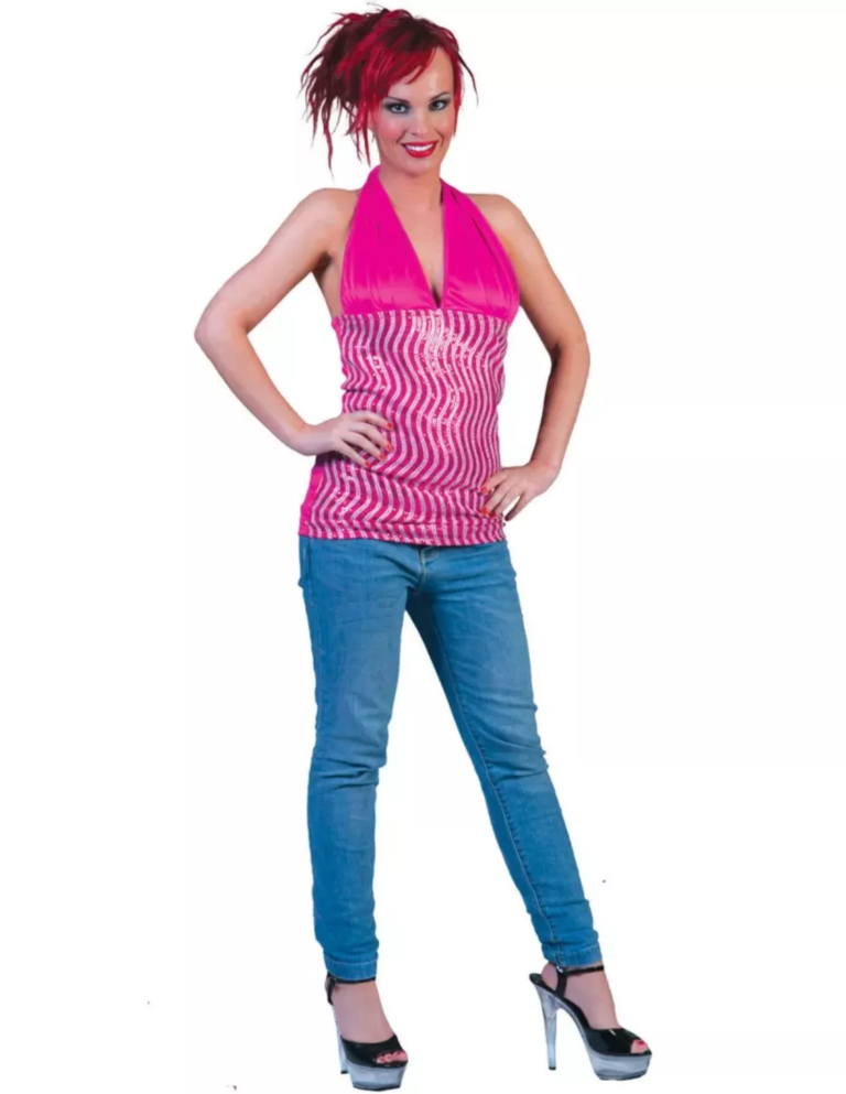 Halter Glitter Roze โ Magic Top (1 Top, 9 Styles)ย